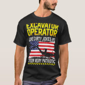 Graafwerker graafmachine graafmachine t-shirt (Voorkant)