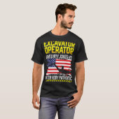 Graafwerker graafmachine graafmachine t-shirt (Voorkant volledig)