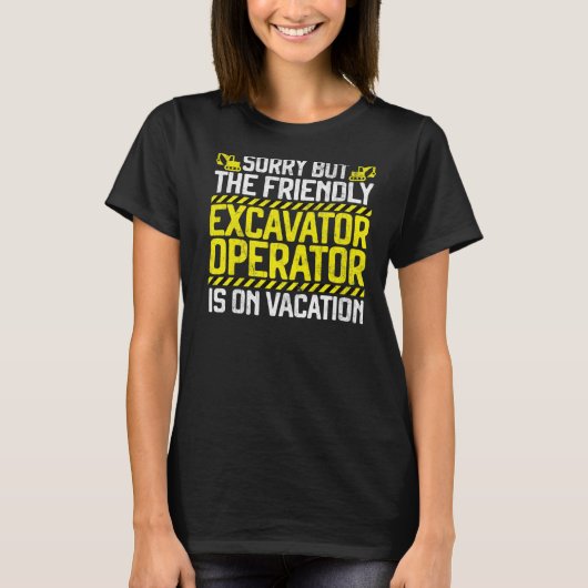 Graafwerker graafmachine graafmachine t-shirt (Voorkant)