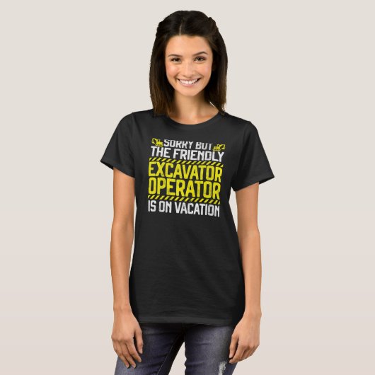 Graafwerker graafmachine graafmachine t-shirt (Voorkant volledig)