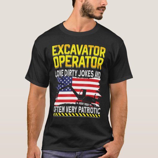Graafwerker graafmachine graafmachine t-shirt (Voorkant)