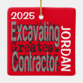 Graafwerkster Buitengewoon DOUANE Keramisch Ornament (Achterkant)