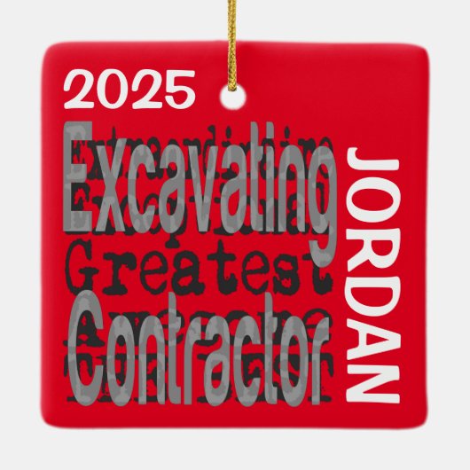 Graafwerkster Buitengewoon DOUANE Keramisch Ornament (Achterkant)