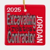 Graafwerkster Buitengewoon DOUANE Keramisch Ornament (Voorkant)