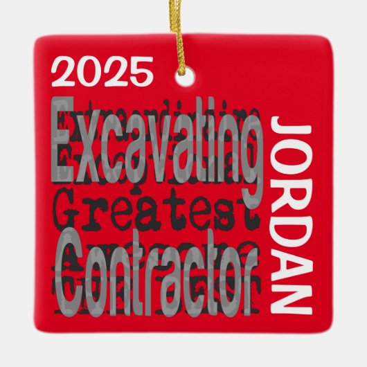 Graafwerkster Buitengewoon DOUANE Keramisch Ornament (Voorkant)