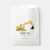Graafwerktuig Bouwwagens Verjaardagsfeestgunst Bedankzakje (Voorkant)
