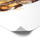 Graafwerktuig kunst aan de muur poster (Hoek)