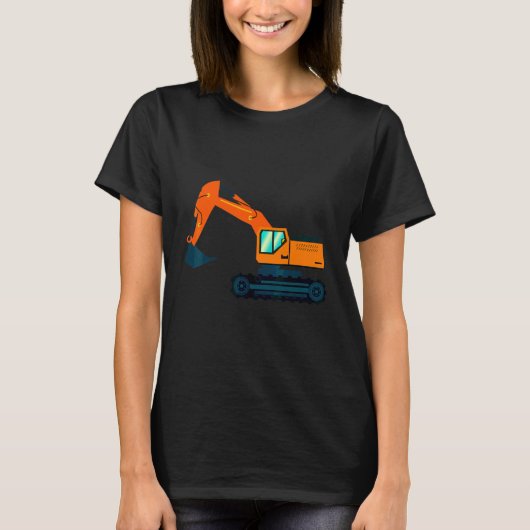 Graafwerktuig Zware Machinevrachtwagenbouw Kind T-shirt (Voorkant)