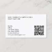 Graafzand Tracks QR Code Visitekaartje (Achterkant)