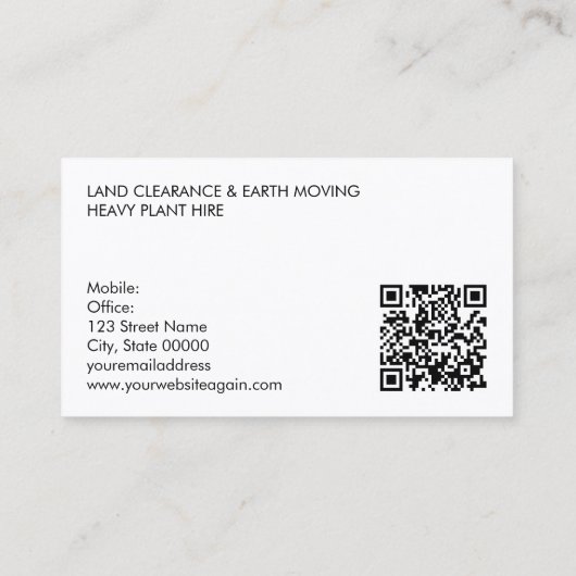 Graafzand Tracks QR Code Visitekaartje (Achterkant)