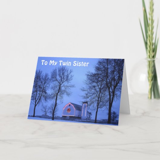 GRAAG DEEL IK KERST MET MIJN TWEELINGZUS **** FEESTDAGEN KAART (Voorkant)