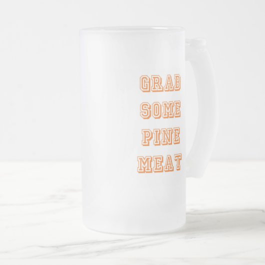 Graag een beetje dennenvlees matglas bierpul (Voorkant rechts)