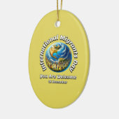 Graag gedaan. Internationale dag van de migranten Keramisch Ornament (Links)