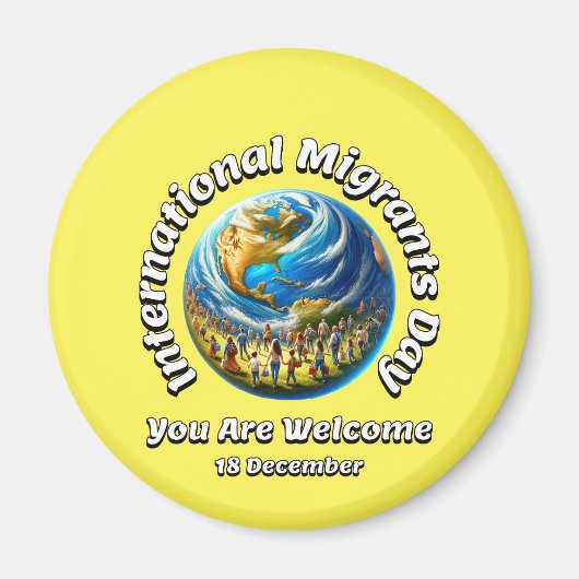 Graag gedaan. Internationale dag van de migranten Magneet (Voorkant)