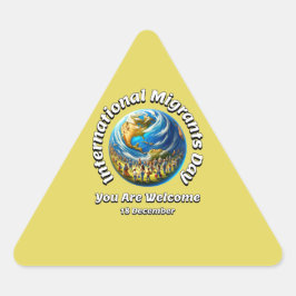 Graag gedaan. Internationale dag van de migranten Sticker