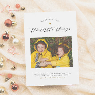 Graag gedaan voor de kleine dingen   Eenvoudig Gol Feestdagenkaart