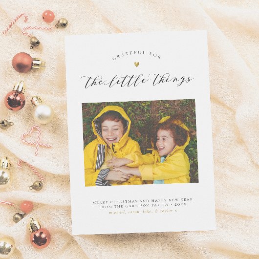 Graag gedaan voor de kleine dingen | Eenvoudig Gol Feestdagenkaart