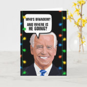 GRAAG NAAR BRANDON JOE BIDEN GRAPPIGE KERSTKAARTEN KAART (Gele Bloem)