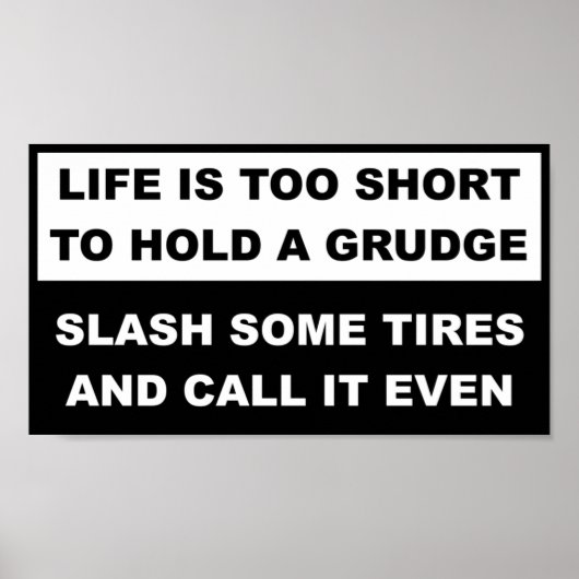 Graai Behouden Grappige Poster Bord (Voorkant)
