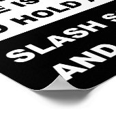 Graai Behouden Grappige Poster Bord (Hoek)
