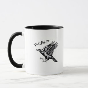 Graaiende Kraai F-Caw-F Essentiële Minimaal Schone Mok