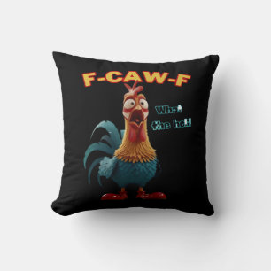 Graaiende Kraai F-Caw-F Humor Gotisch Kussen