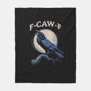 Graaiende Kraai F-Caw-F Kraai Liefhebber Creatieve Fleece Deken