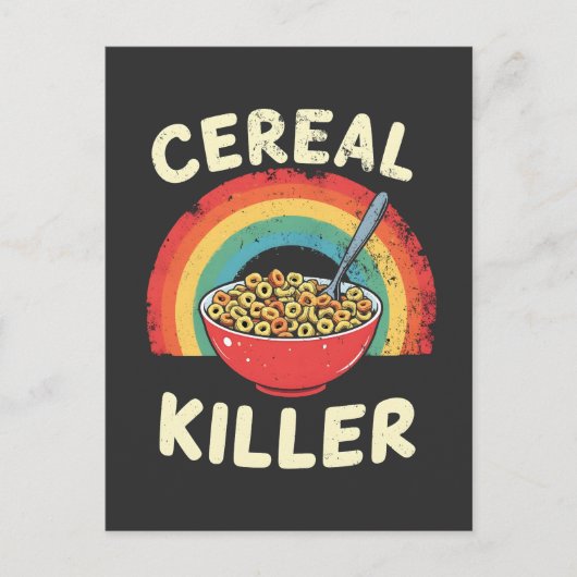 Graal Killer Mannen Food Pun True Crime Briefkaart (Voorkant)