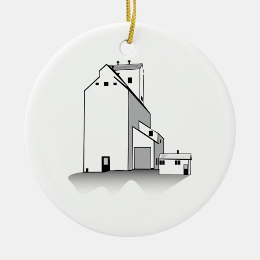 Graan Elevator Keramisch Ornament (Voorkant)