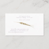 Graan en bloemen lavendel krans brood bakkerij visitekaartje (Achterkant)