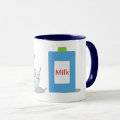Graan en melk Leuke cartoon mok (Voorkant rechts)