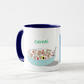 Graan en melk Leuke cartoon mok (Voorkant links)