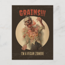 Graan Ik ben een vegan zombie grappige horror