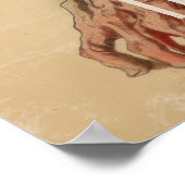 Graan Ik ben een vegan zombie grappige  horror Poster (Hoek)