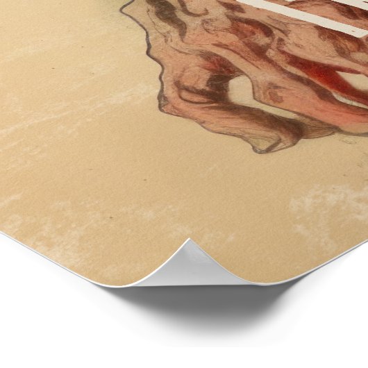 Graan Ik ben een vegan zombie grappige  horror Poster (Hoek)