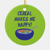 Graan maakt me gelukkig keramisch ornament (Voorkant)
