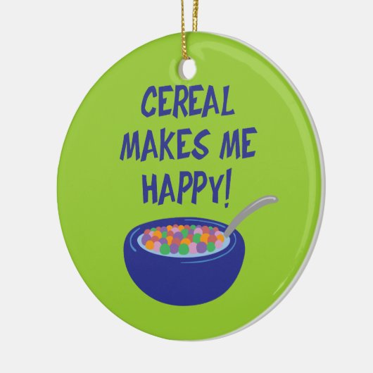 Graan maakt me gelukkig keramisch ornament (Links)