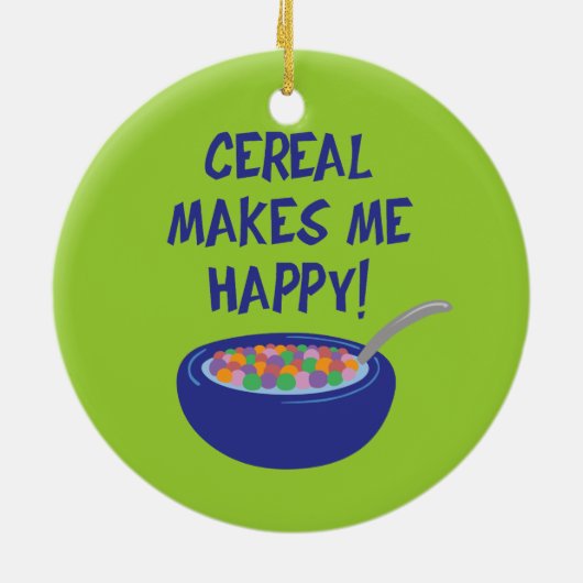 Graan maakt me gelukkig keramisch ornament (Achterkant)