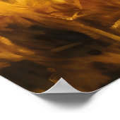 Graan oogsten met een paardenwagen poster (Hoek)