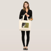 Graan van Motivatie citaat van zoutkat Grote Tote Bag (Voorkant (model))
