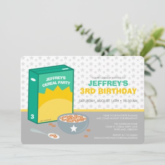 Graan Verjaardagsfeestje Kaart (Staand voorkant)