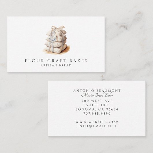 Graan zakken Brood Baker Visitekaartje (Voorkant / Achterkant)