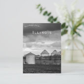 Graanbakken bij stormachtig weer in Illinois Briefkaart (Staand voorkant)