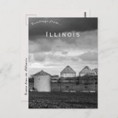 Graanbakken bij stormachtig weer in Illinois Briefkaart (Voorkant / Achterkant)