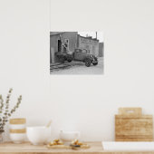 Graanbezorgingswagen, 1936. Oude foto Poster (Keuken)