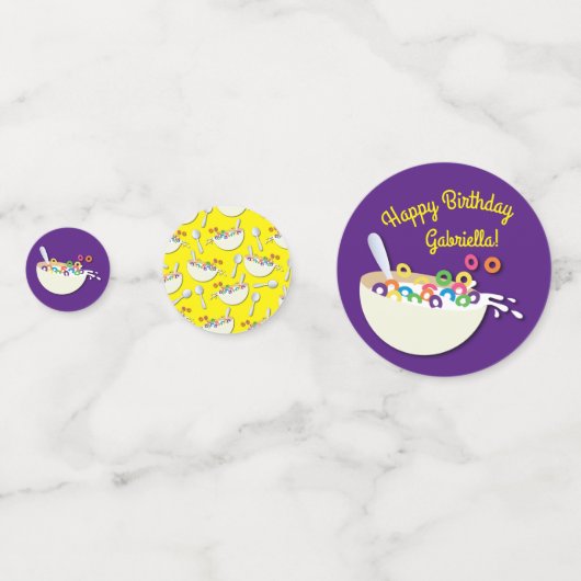 GraanBowl Kinder slaappover Birthday Party Cute Confetti (Achterkanten)