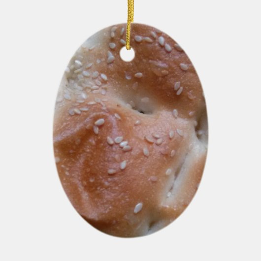 Graanbrood op Houden Shelf, gezonde voeding, Rolls Keramisch Ornament (Voorkant)