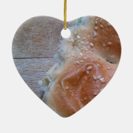 Graanbrood op Houden Shelf, gezonde voeding, Rolls Keramisch Ornament (Achterkant)