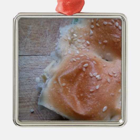 Graanbrood op Houden Shelf, gezonde voeding, Rolls Metalen Ornament (Voorkant)