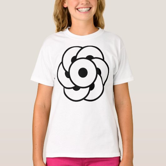 Graancirkel Bloem - Geometrische Kosmische Kunst T-shirt (Voorkant)